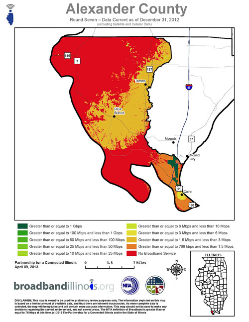 Alexander County Map