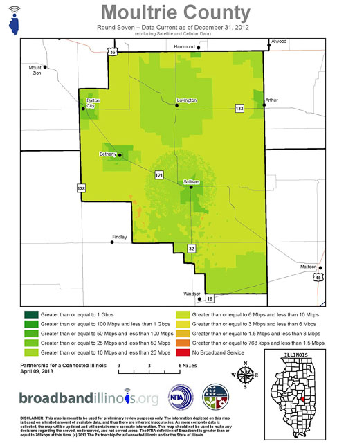Moultrie County Map