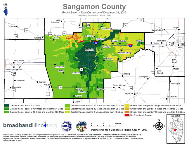 Sangamon County Map